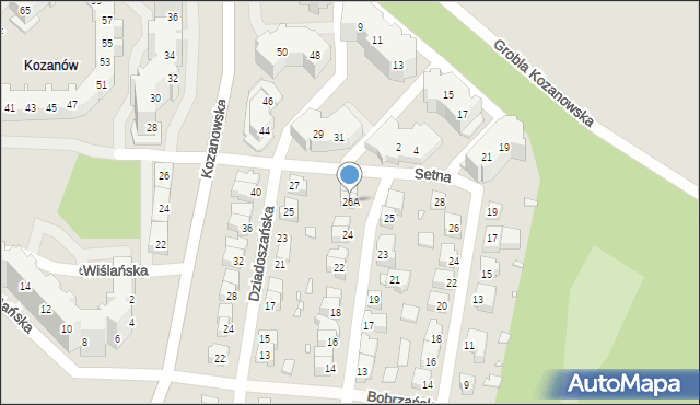 Wrocław, Dobrzańska, 26A, mapa Wrocławia