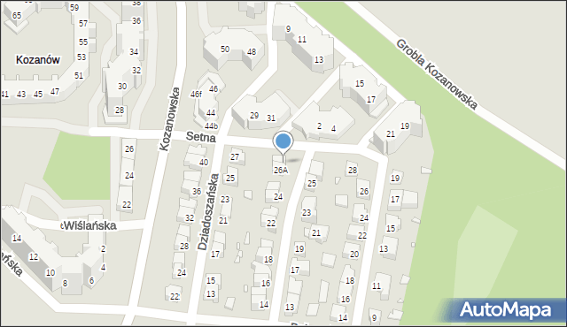 Wrocław, Dobrzańska, 28, mapa Wrocławia