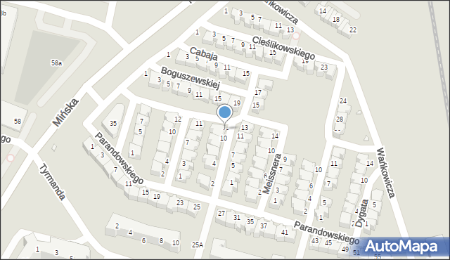 Wrocław, Dołęgi-Mostowicza Tadeusza, 12, mapa Wrocławia