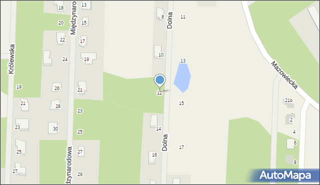 Wycinki Osowskie, Dolna, 12, mapa Wycinki Osowskie