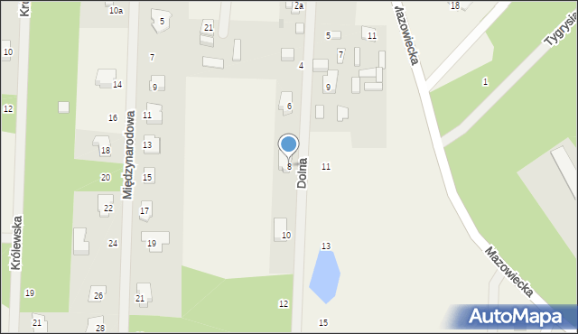 Wycinki Osowskie, Dolna, 8, mapa Wycinki Osowskie