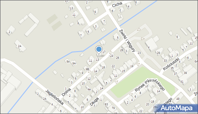 Wysokie Mazowieckie, Dolna, 15, mapa Wysokie Mazowieckie