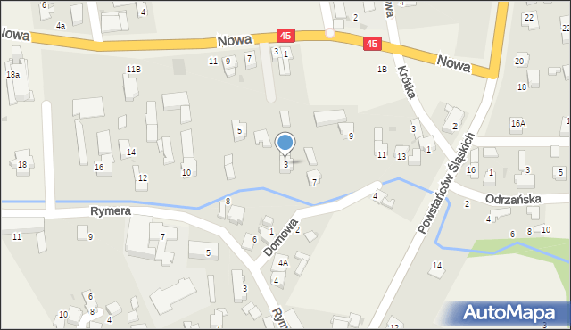 Zabełków, Domowa, 3, mapa Zabełków