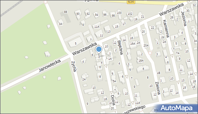 Ząbki, Dolna, 2, mapa Ząbki