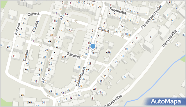 Ząbkowice Śląskie, Dolnośląska, 19, mapa Ząbkowice Śląskie