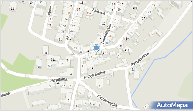 Ząbkowice Śląskie, Dolnośląska, 41, mapa Ząbkowice Śląskie