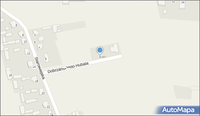 Zabrodzie, Dobrzańskiego-Hubala Henryka, mjr., 7, mapa Zabrodzie