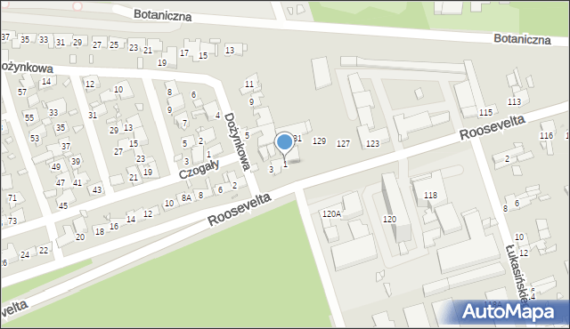 Zabrze, Dożynkowa, 1, mapa Zabrza