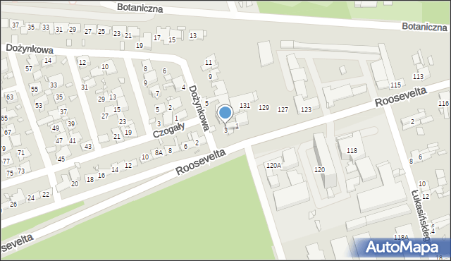 Zabrze, Dożynkowa, 3, mapa Zabrza