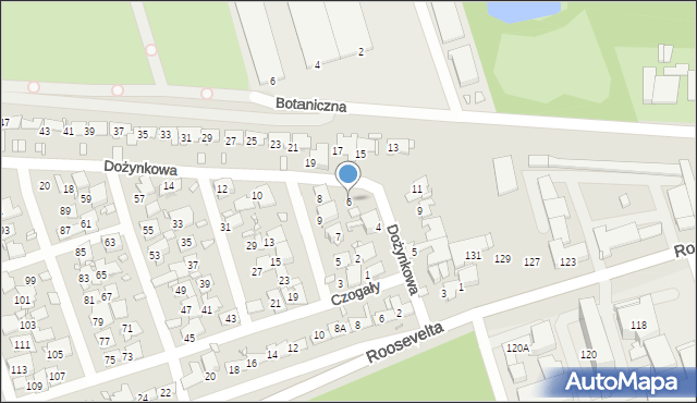 Zabrze, Dożynkowa, 6, mapa Zabrza