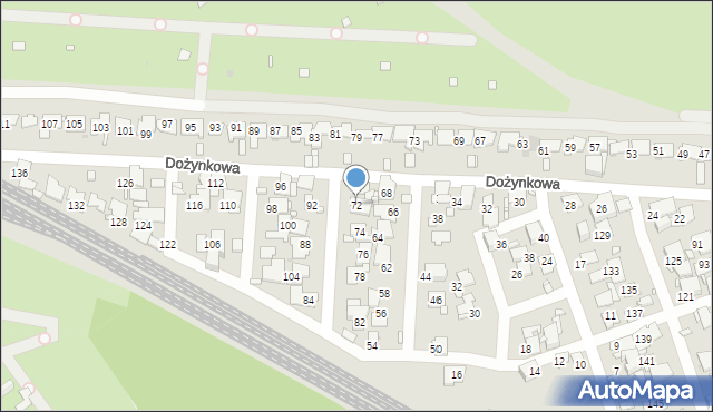 Zabrze, Dożynkowa, 72, mapa Zabrza