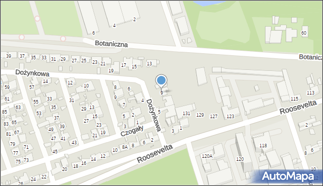 Zabrze, Dożynkowa, 9, mapa Zabrza