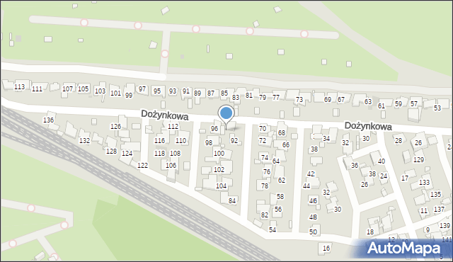 Zabrze, Dożynkowa, 94, mapa Zabrza