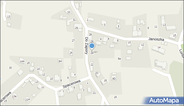 Zabrzeg, Do Zapory, 24, mapa Zabrzeg