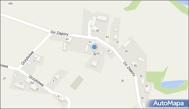 Zabrzeg, Do Zapory, 39, mapa Zabrzeg