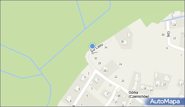 Zagacie, Do Lasu, 32, mapa Zagacie