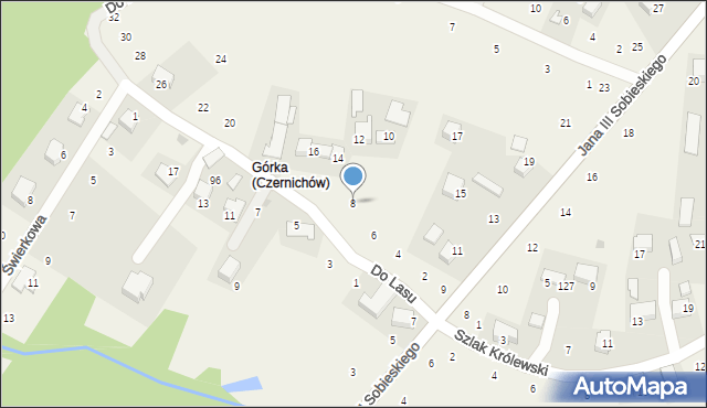 Zagacie, Do Lasu, 8, mapa Zagacie