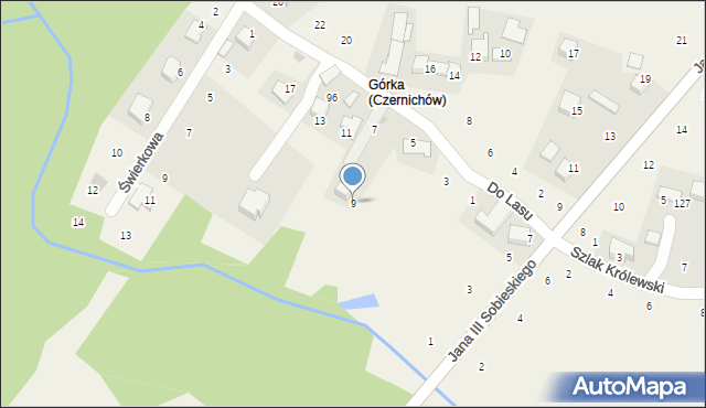 Zagacie, Do Lasu, 9, mapa Zagacie