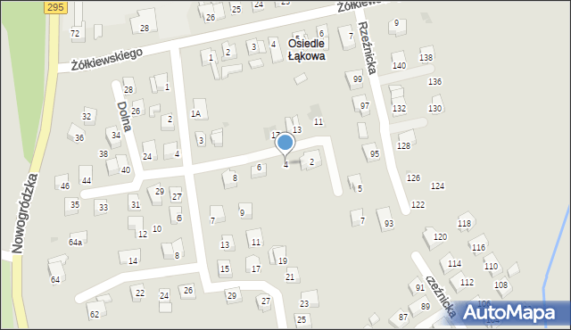 Żagań, Dolna, 4, mapa Żagań