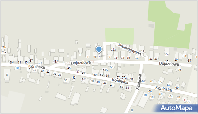 Zagórów, Dojazdowa, 7, mapa Zagórów