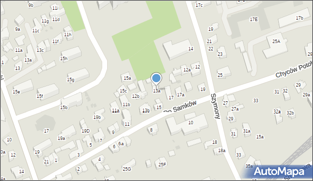 Zakopane, Do Samków, 13a, mapa Zakopanego