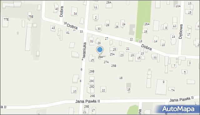 Zakręt, Dobra, 29A, mapa Zakręt