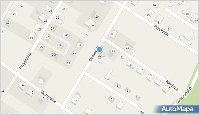 Załom, Domowa, 22, mapa Załom