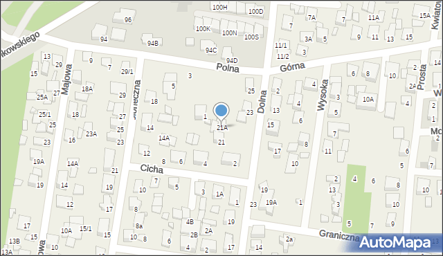 Zaścianki, Dolna, 21A, mapa Zaścianki