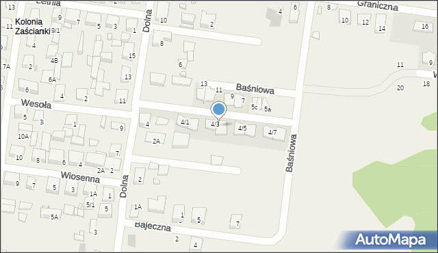 Zaścianki, Dolna, 4/4, mapa Zaścianki