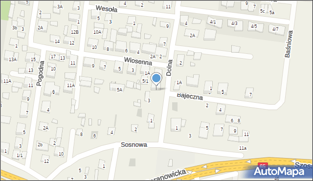 Zaścianki, Dolna, 5A, mapa Zaścianki