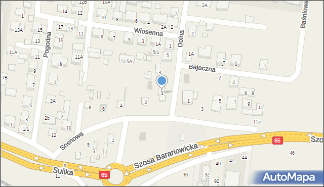 Zaścianki, Dolna, 1, mapa Zaścianki