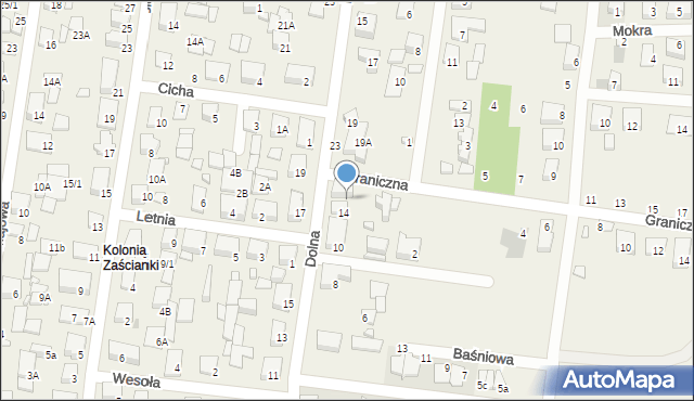 Zaścianki, Dolna, 16, mapa Zaścianki
