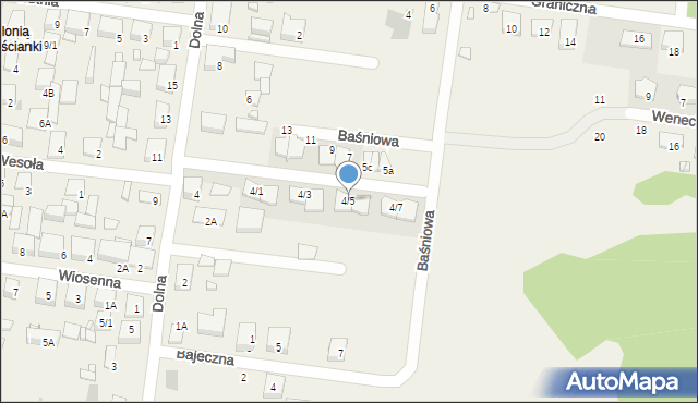 Zaścianki, Dolna, 4/5, mapa Zaścianki