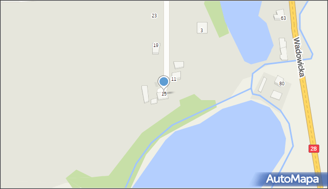 Zator, Dobrego Pasterza, 15, mapa Zator
