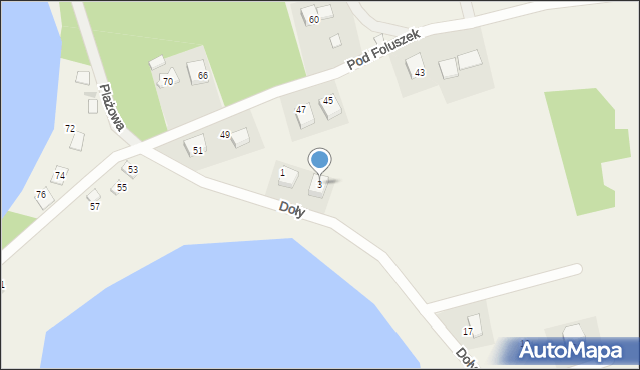 Zbiczno, Doły, 3, mapa Zbiczno