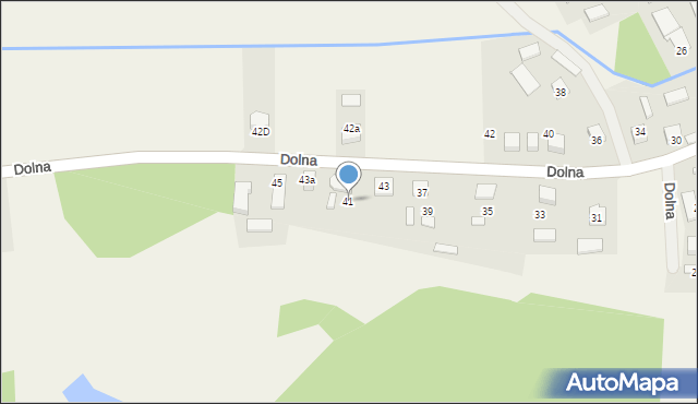 Zborowskie, Dolna, 41, mapa Zborowskie