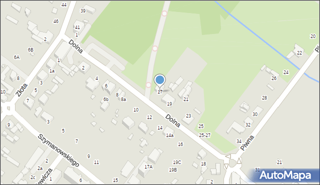 Zduńska Wola, Dolna, 17, mapa Zduńska Wola