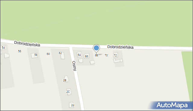 Zębowice, Dobrodzieńska, 68, mapa Zębowice