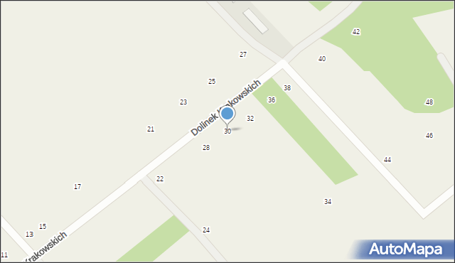 Zelków, Dolinek Krakowskich, 30, mapa Zelków