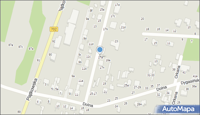 Zgierz, Dolna, 17a, mapa Zgierz