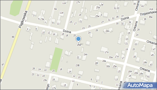 Zgierz, Dolna, 20a, mapa Zgierz