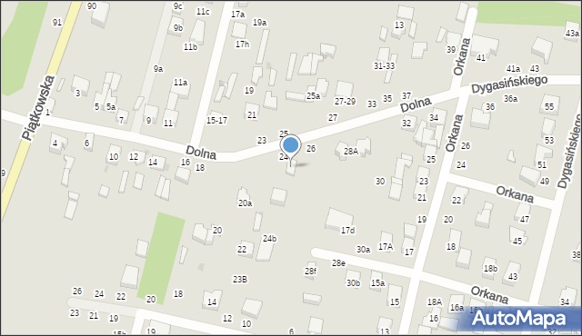 Zgierz, Dolna, 24a, mapa Zgierz