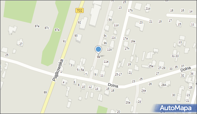 Zgierz, Dolna, 9a, mapa Zgierz