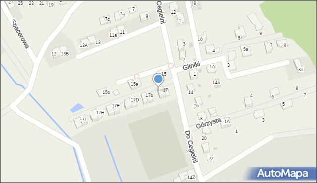 Zielonki, Do Cegielni, 17a, mapa Zielonki