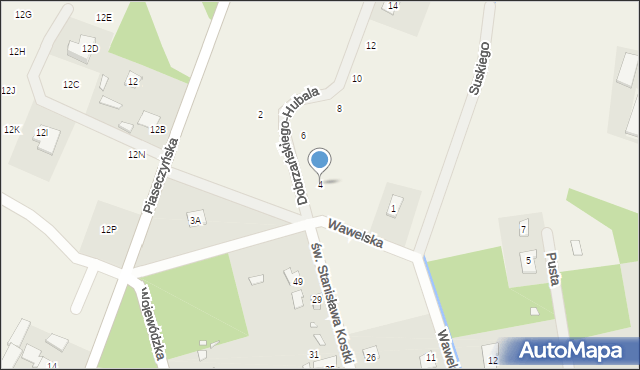 Złotokłos, Dobrzańskiego-Hubala Henryka, mjr., 4, mapa Złotokłos