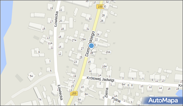 Złotów, Domańskiego Bolesława, ks. dr., 18, mapa Złotów