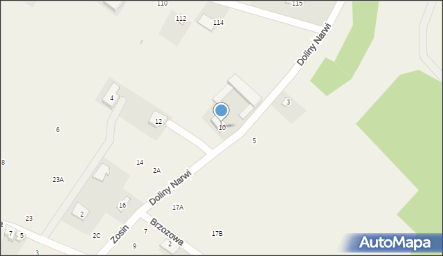 Zosin, Doliny Narwi, 10, mapa Zosin