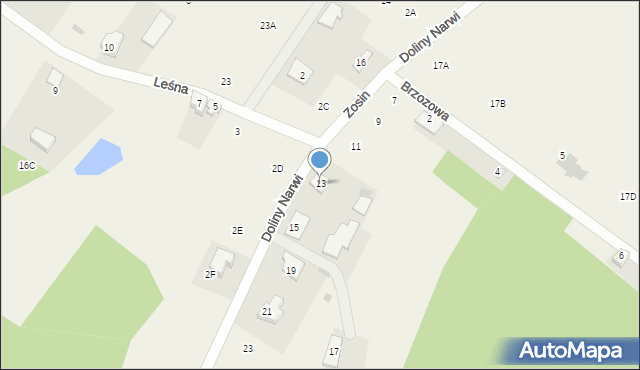 Zosin, Doliny Narwi, 13, mapa Zosin