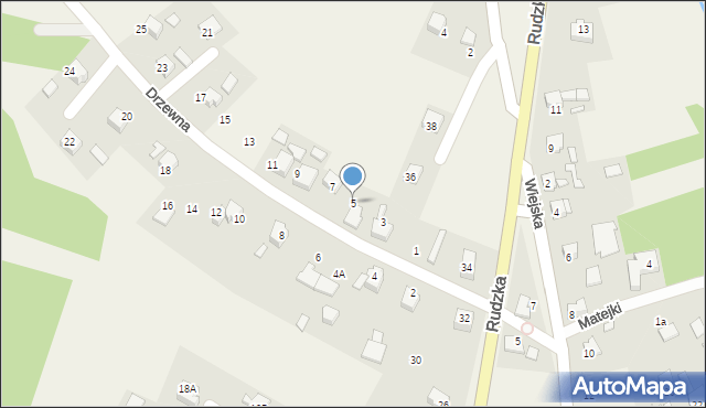 Babice, Drzewna, 5, mapa Babice