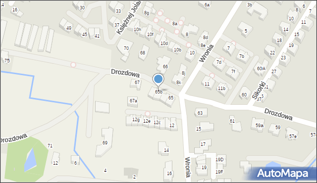 Bezrzecze, Drozdowa, 65b, mapa Bezrzecze